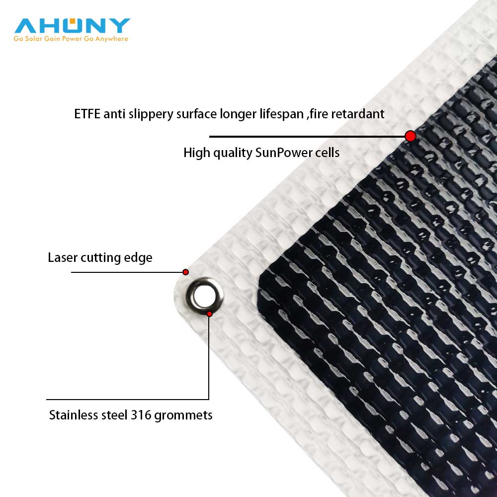 Sunpower 100W maritime Flexible Solar Panel kit cell roll panneaux solaires a camper van conversion company 200w 300w