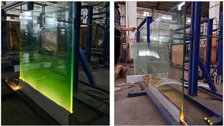 Aluminum Hardware Railing Glass Clamp Balcony Balustrade LED Glass Railing Price