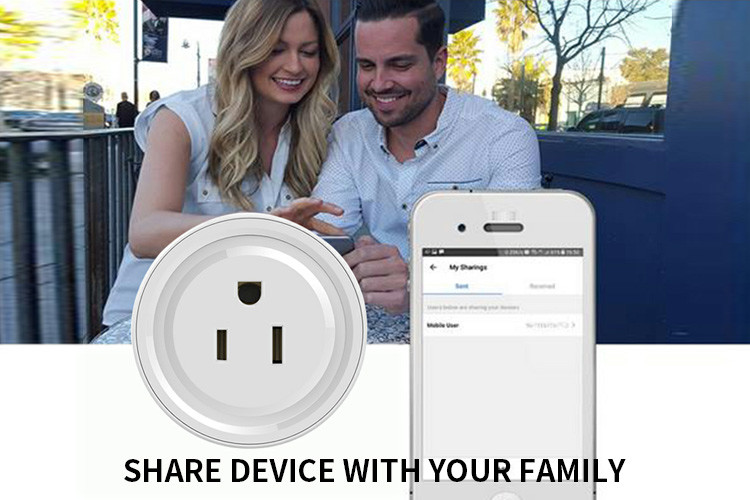 Home Automation Tuya Smart Outlet With Remote Switch CE Certificate