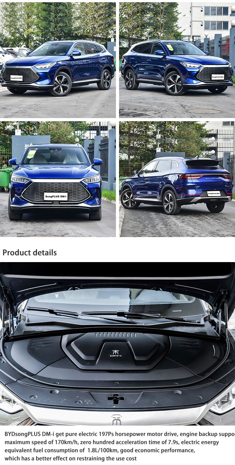 Compact Fully Electric SUV Sleek BYD Song Plus Plug In EV Hybrid SUV