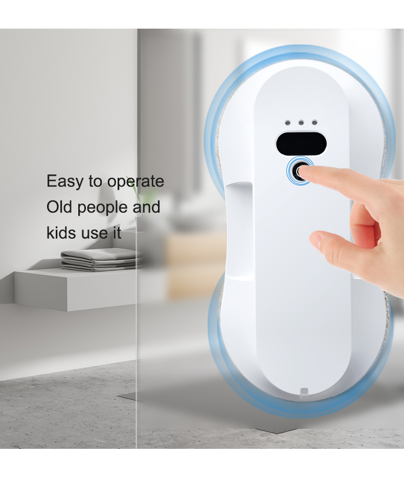 Smart Window Cleaning Robot with Water Spray and Brushless Motor 4 Hours Charging Time