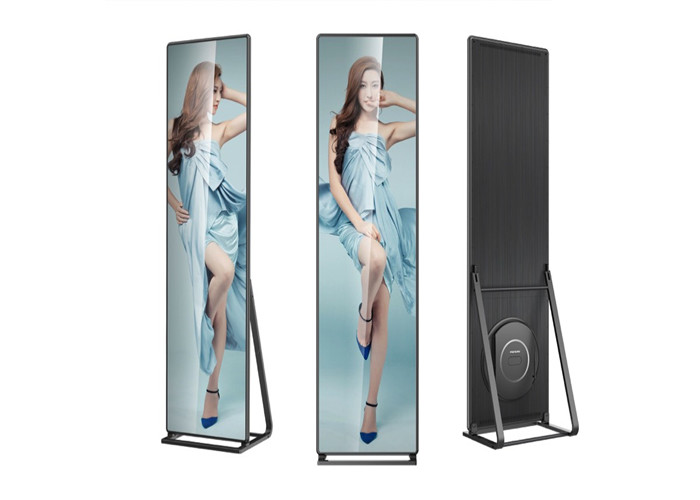 Free Standing LED Poster Display P2.5 Indoor 1920X640mm For Stores Airports Exhibitions