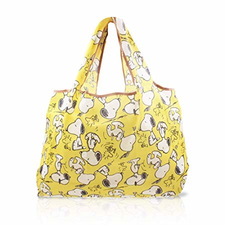 Personalized Foldable Reusable Shopping Bags , Food Shopping Bags Snoopy Cartoon