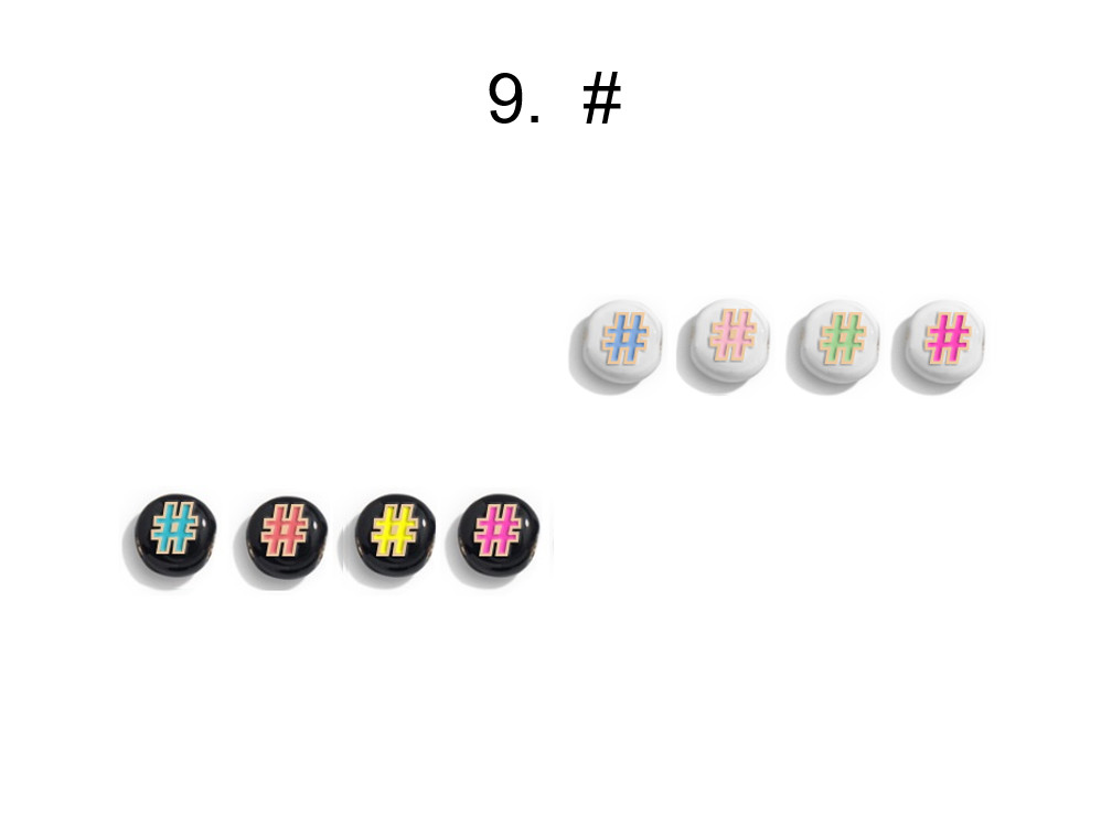 KC Gold Hematite Alphabet Letter Bracelet Black Rainbow Alloy Material