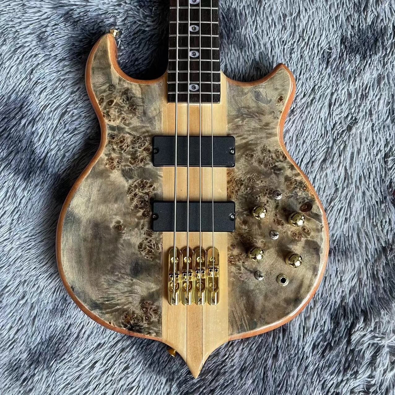 Custom Alem Grand Type 4, 5, 6 Strings Neck Through Body Electric Bass Ash Body