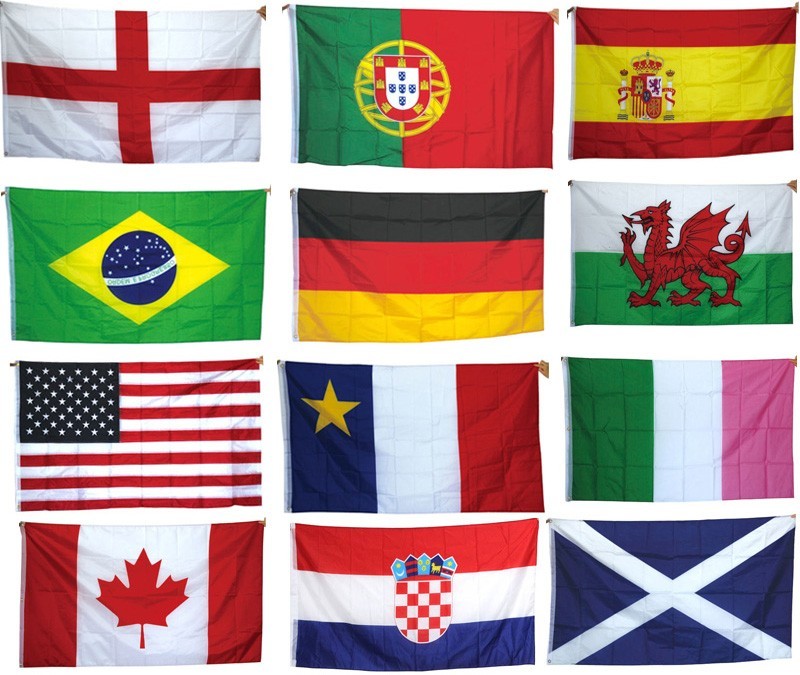 OEM Outdoor Country Flags , Silk screen printing 3 X 5 Foot Flag