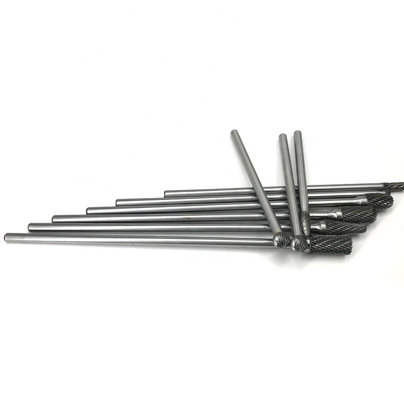 Two Sides Carbide Ball Burr Standard Cut Long Die Grinder Bits Silver Color
