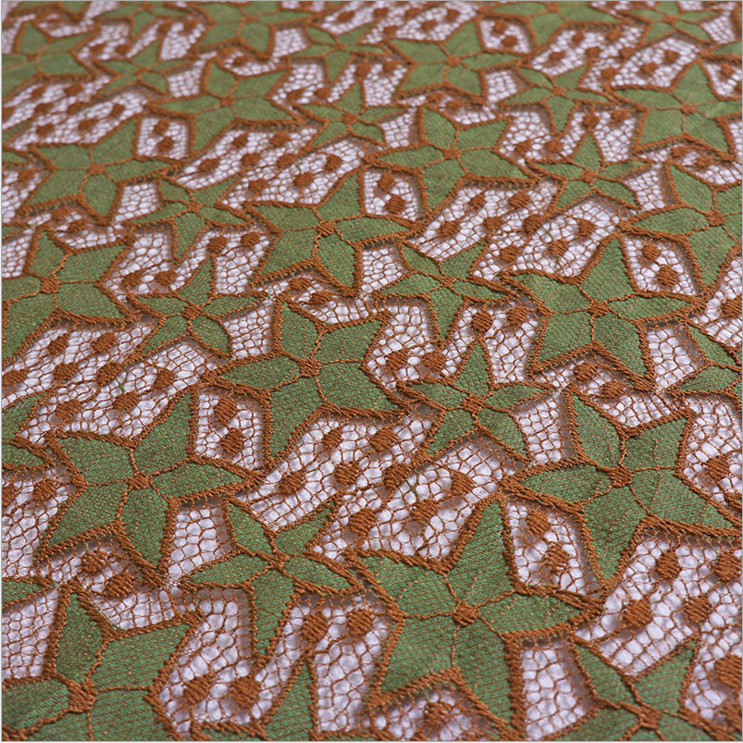 2017 Hot Sale Pink Hollow-out the Five-Star Flower Fall-Plate Stitch Lace Fabrics