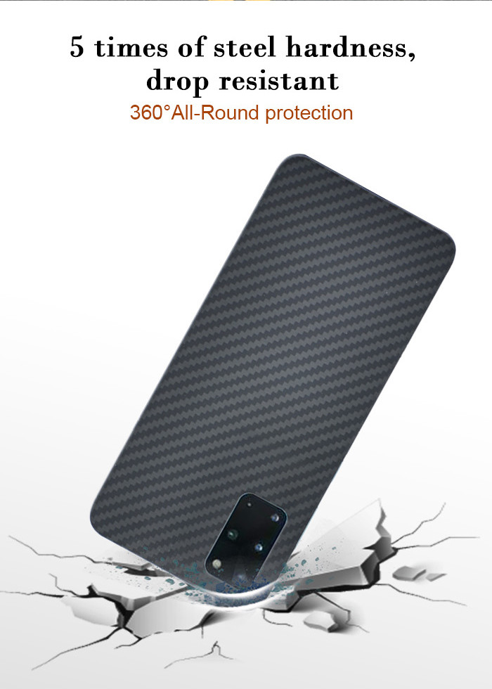 Samsung S20+ Black Matte Twill Aramid Fiber Samsung Case