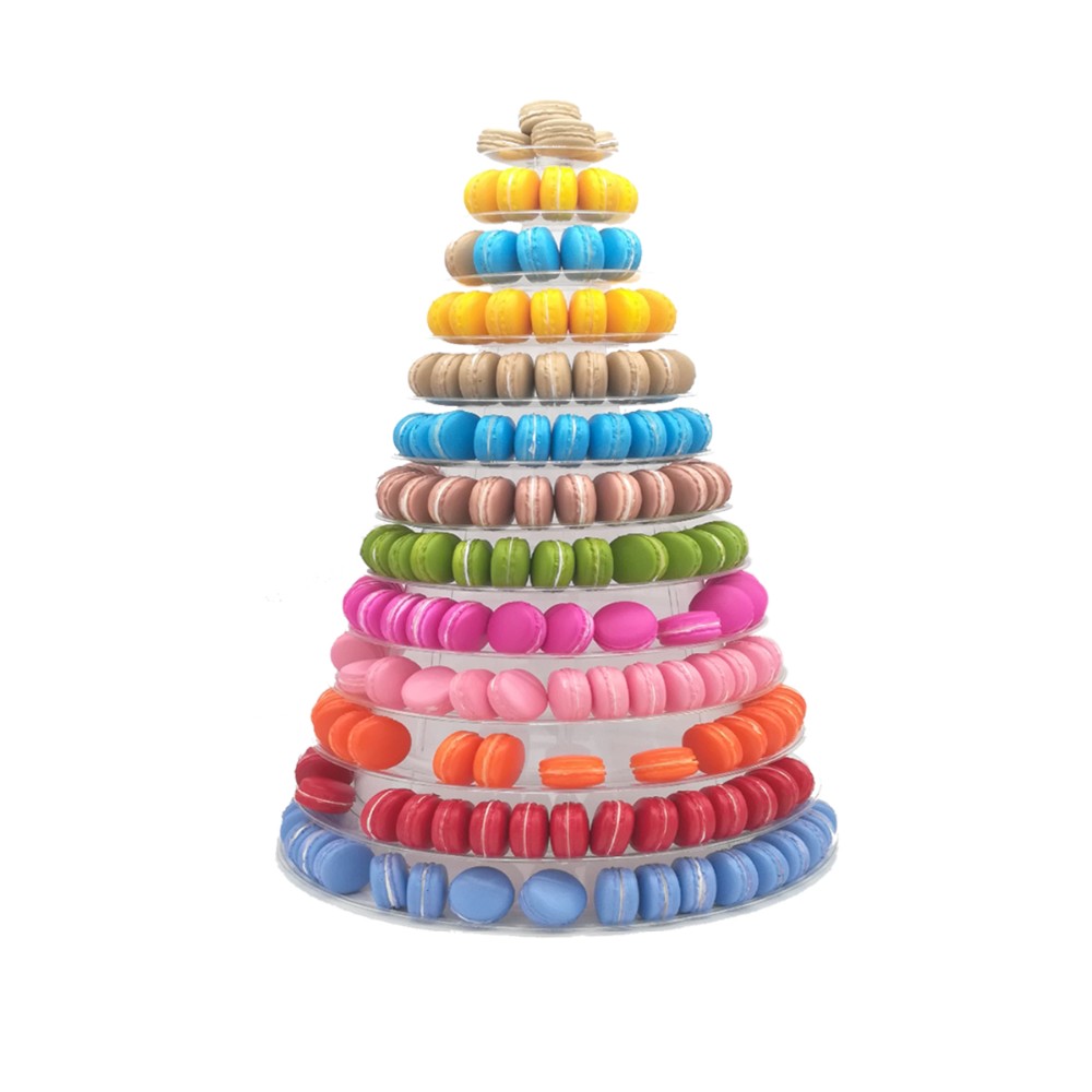 13 Tier large Plastic Macaron Packaging White 62cm Wedding Cupcake Stand