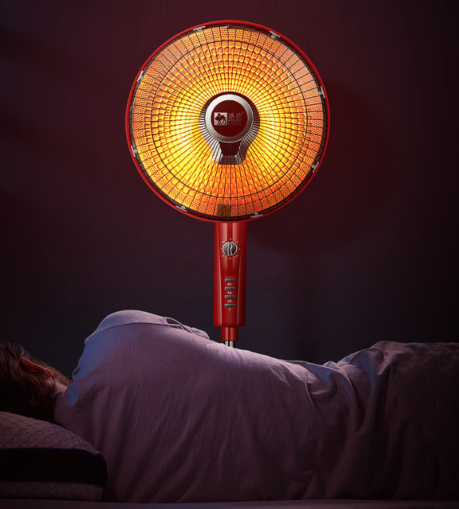 Household Floor Electric Heater Vertical Electric Fan Portable Electric Room Desk Heater With Tip Over Protection