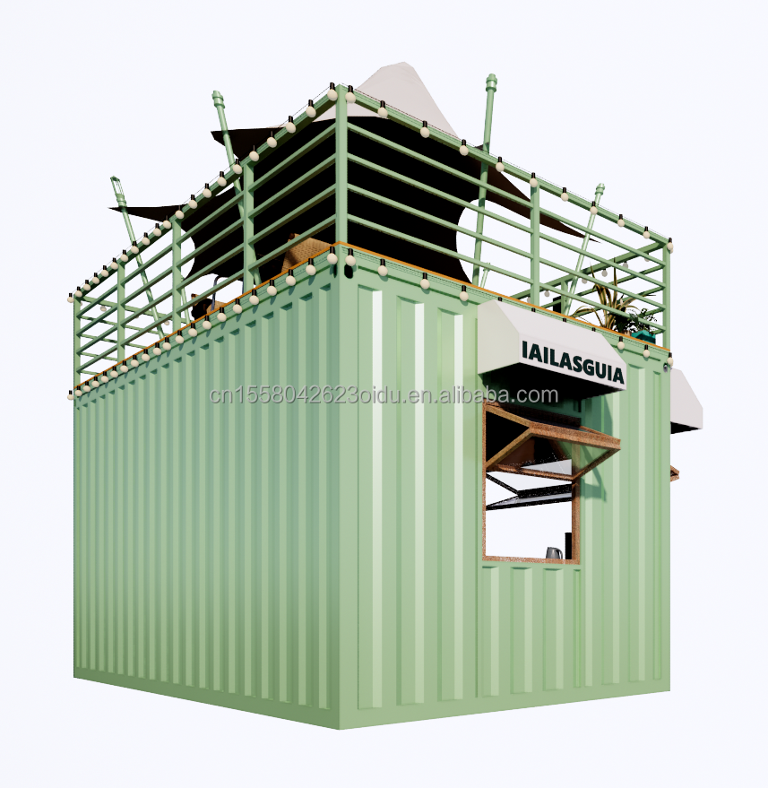 Galvanized Steel Bending 20ft Prefabricated Container for Customized Color Restaurant Cafe Coffee Shop Bar