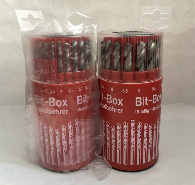 Barrel Cobalt High Speed Steel Twist Alloy Drill Bit 19pcs 1-10mm