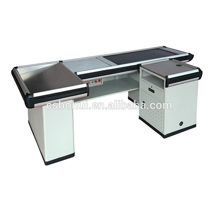 85CM 2000MM Supermarket Checkout Counter SS Retail Cash Register