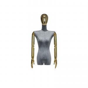 China Fashion Half Body Female Mannequin , 80cm Bust Half Mannequin With Head on sale