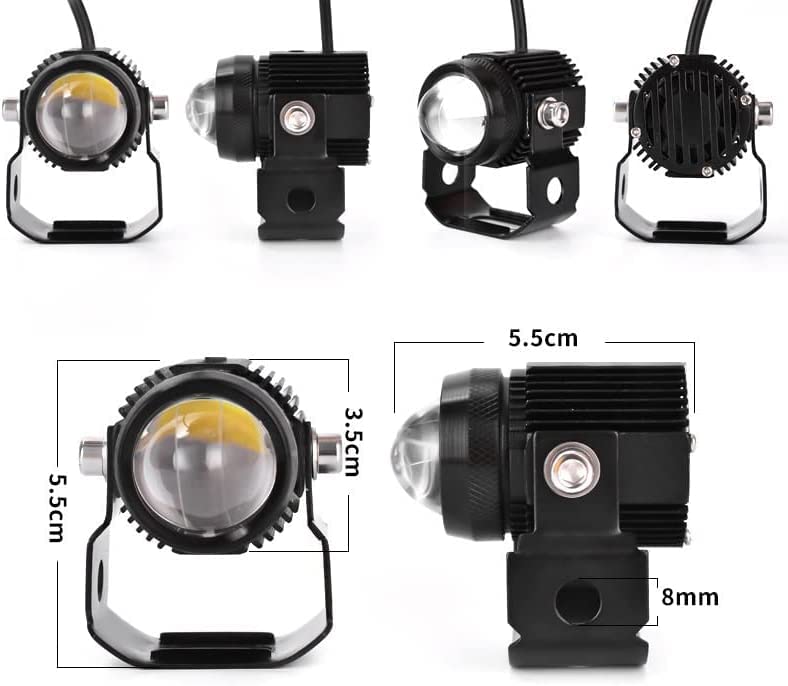 High Brightness Blakc casing Single Lens Motorcycle Projector LED Light