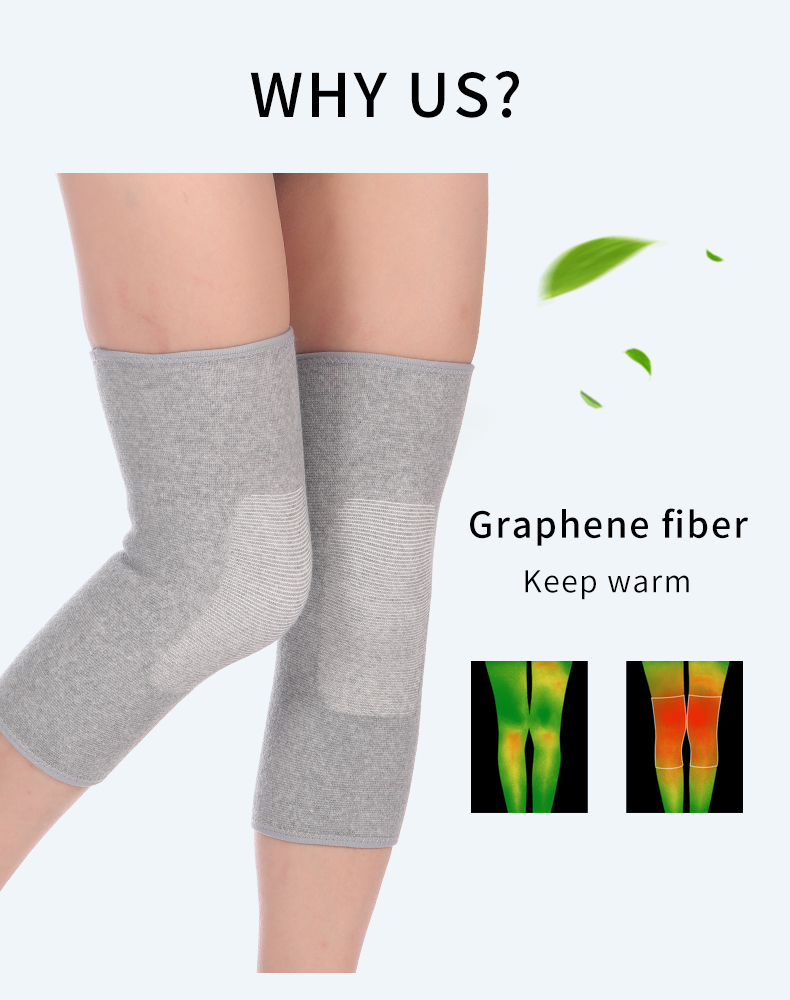 ODM Graphene Knitted Protective Sports Knee Pads Skid Resistant For Men Women