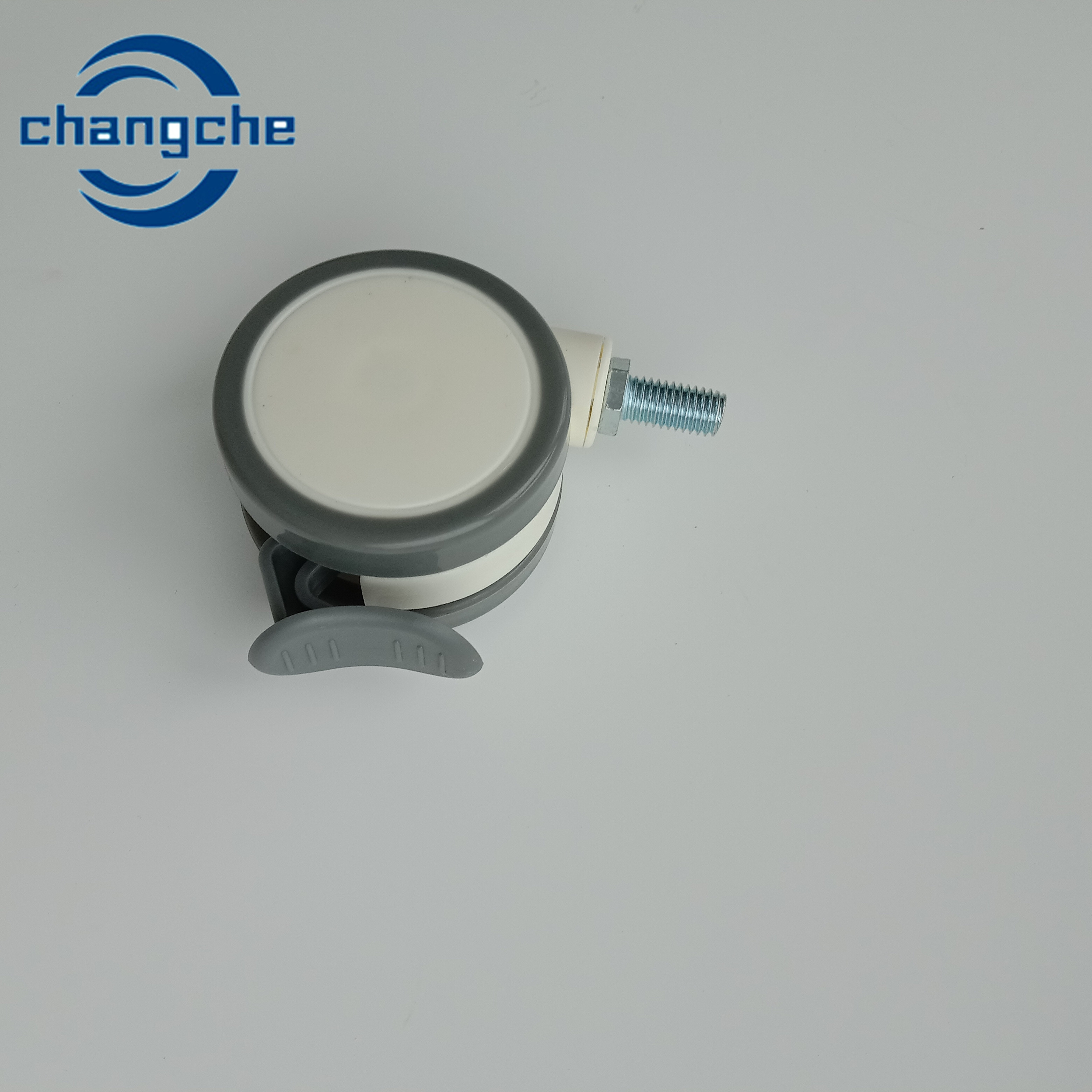 PP / Rubber/ Chrome Finish Hospital Caster Wheels with Stop Heavy Duty Wheels