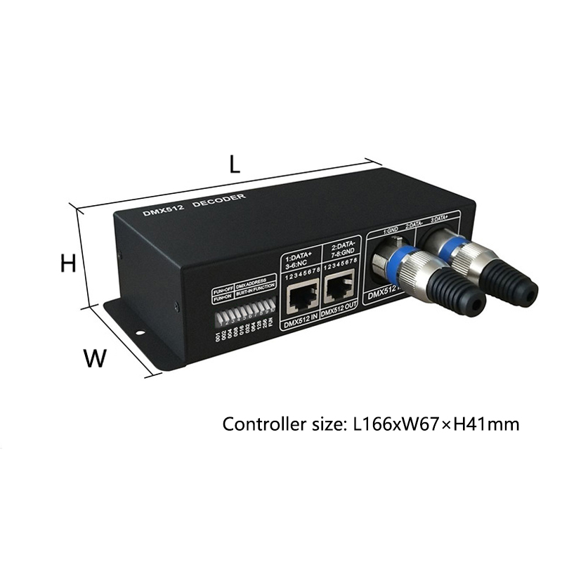 Common Anode LED DMX Decoder Dmx512 RGB RGBW For DMX Lighting Solution