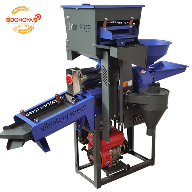 7.0hp Gasoline Type 4 In 1 Combined Rice Mill Machine 160kg/H