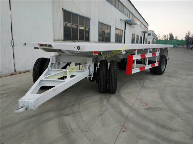 2 Axles Drawbar Trailer Custom Side Wall With Turntable Mechanical / Air Suspension