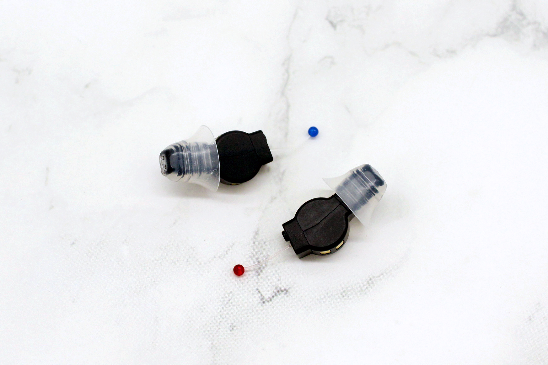 Black Invisible CIC Hearing Aids 20H Smallest In The Canal