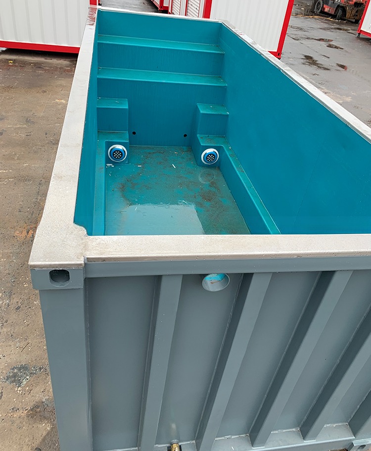 40ft Shipping Container Swimming Pool Outdoor with Durable Corten-A Structure and Plywood Floor