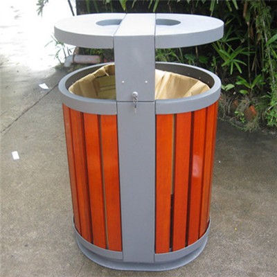 120 Liter Metal Outdoor Recycling Bins Rectangular Shape For Restaurants