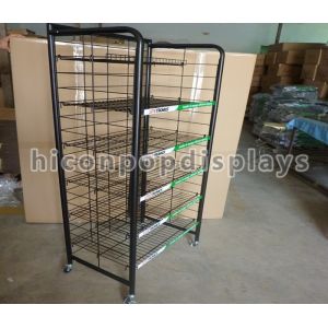Metal Wire Display Shelving Five Tiers , Light Bulb Display Stand