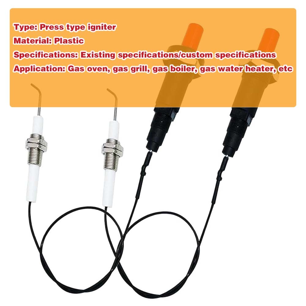 Gas Stove Ignition Accessories Push-type Ceramic Piezoelectric Igniter With Universal Thread Ignition Curved Needle Spar