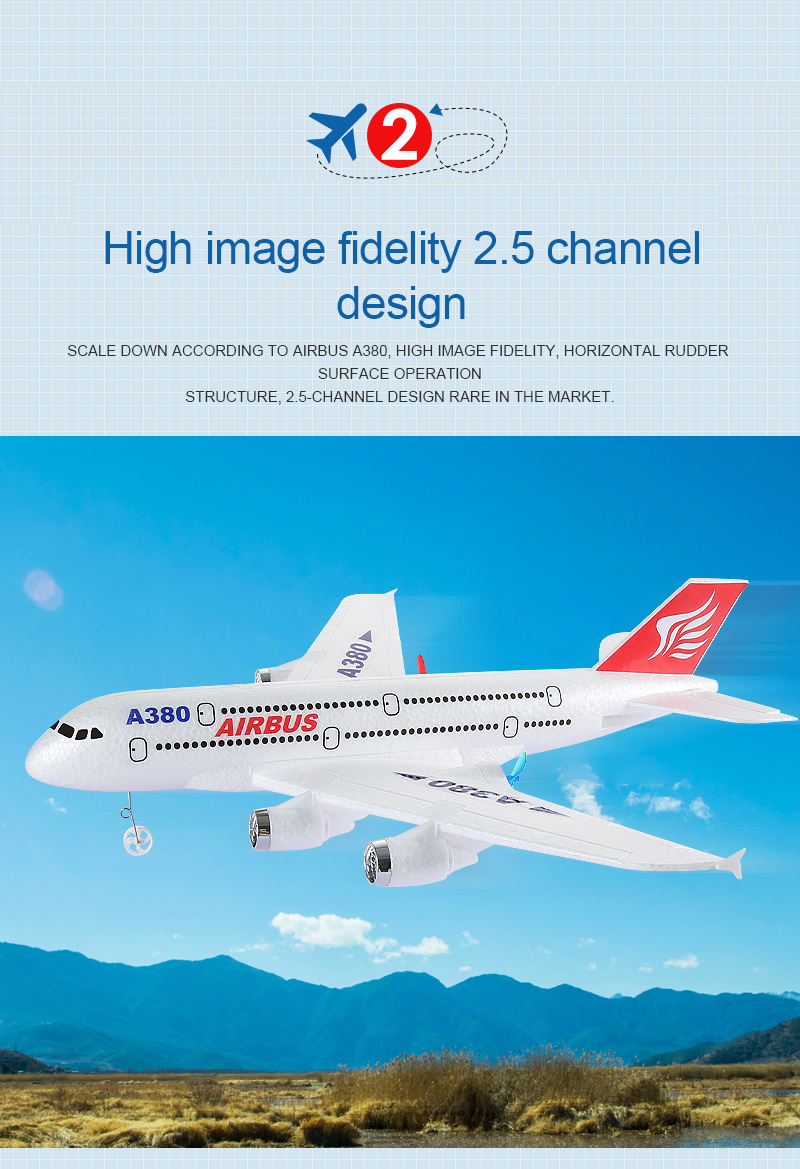 Features Auto Return 2.4 G Durable Styrofoam Airplane 70g Remote Control Model Toy Helicopter A380 Rc Aircraft Plane 110m Box