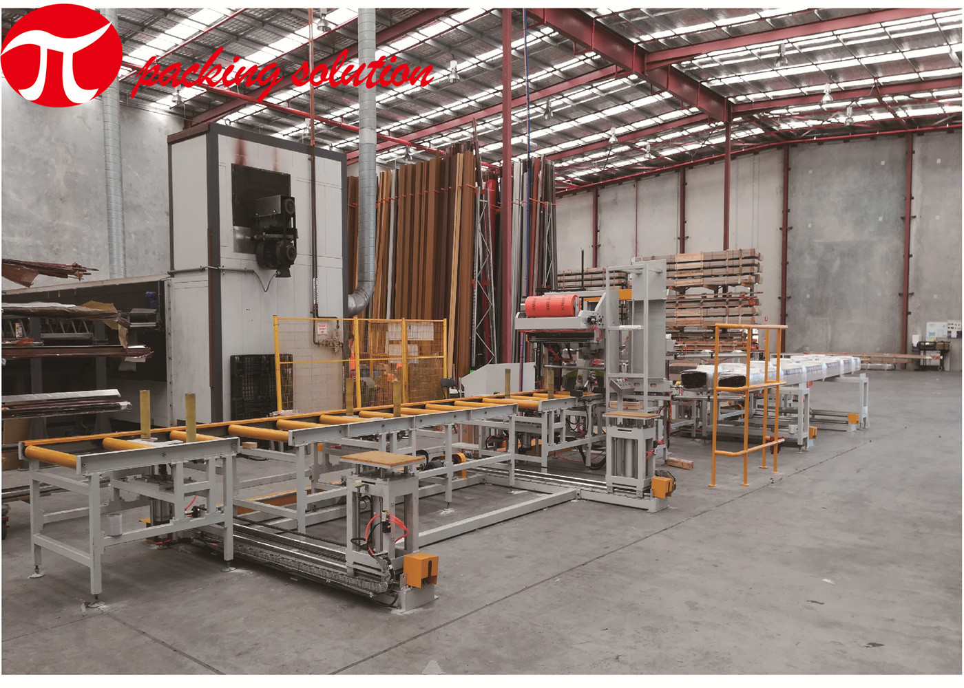 GG600 Stretch Film Packing Machine Steel Pipe Wrapping Conveying Speed 10m-20m/Min