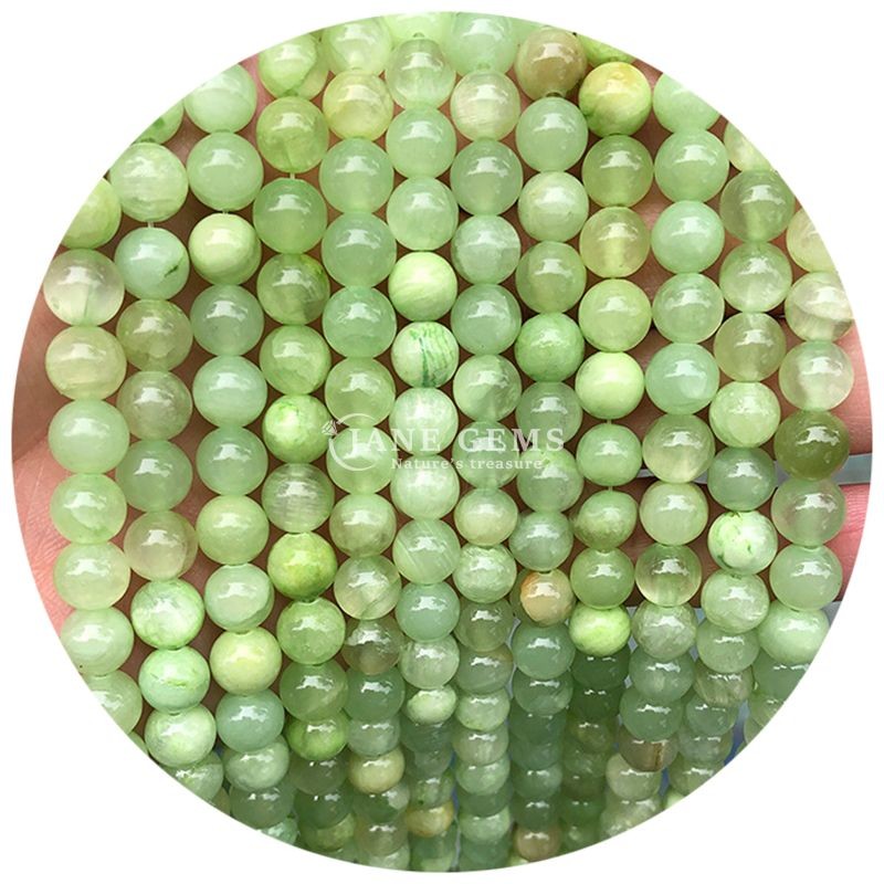 Wholesale Natural Crystal Gemstone Round Chalcedony Beads Jade Round Loose Bead Accessories for DIY Bracelet Necklace