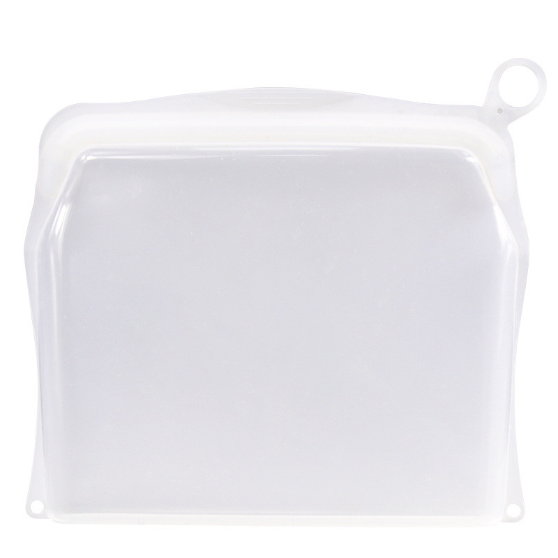 Reusable 100% Silicone Food Storage Bags Sandwich Snack Bags New Generation Stand Up Zip Container For Soup And Leftover