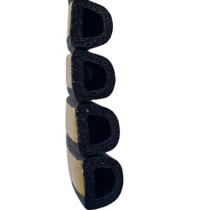 Extruded EPDM Foam Self-adhesive Rubber Sealing Strip for Door and Window D Type Made