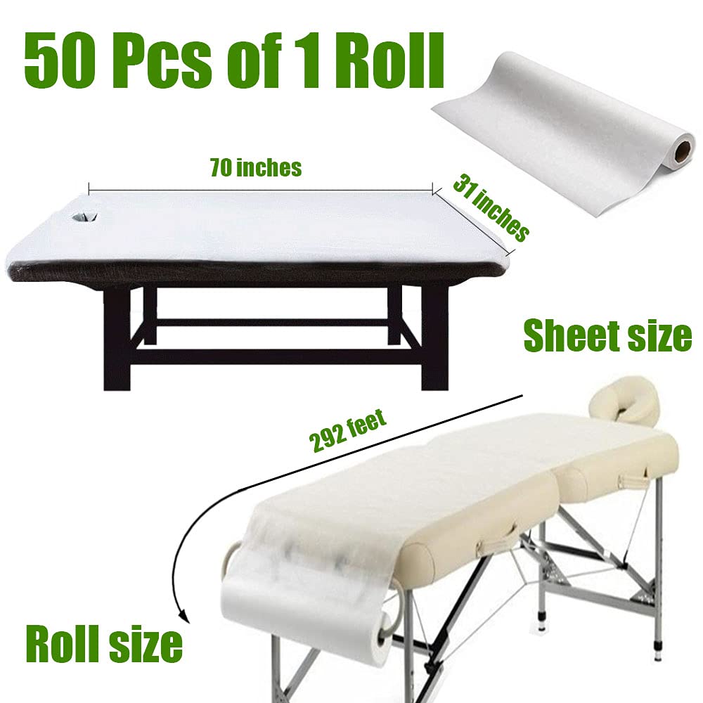 Waterproof Disposable Non Woven Bed Sheet Roll White Spa Massage Bed Covers