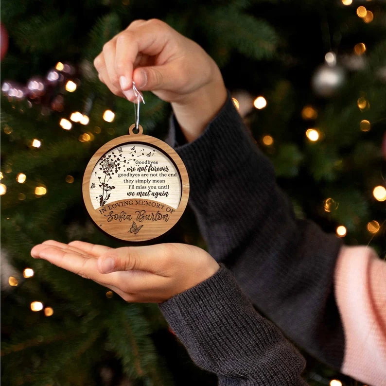 Christmas Hollow Woodland Christmas Hanging Tree Ornaments for Indoor Outdoor Party Decor