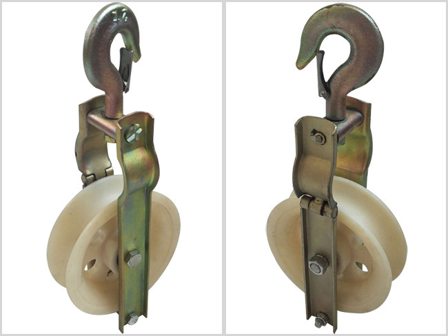 Long Service Life Stringing Blocks Nylon Single Conductor Pulleys