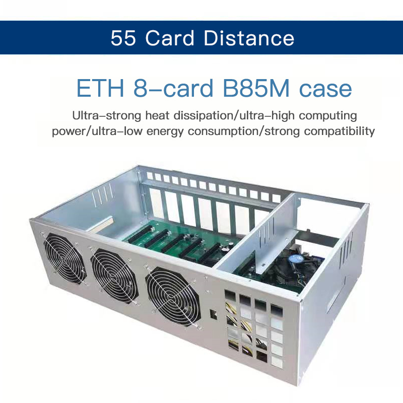 Wholesale Empty Server Case Rig B85 55MM case 8 GPU Machine GPU for gpu rig PC server case