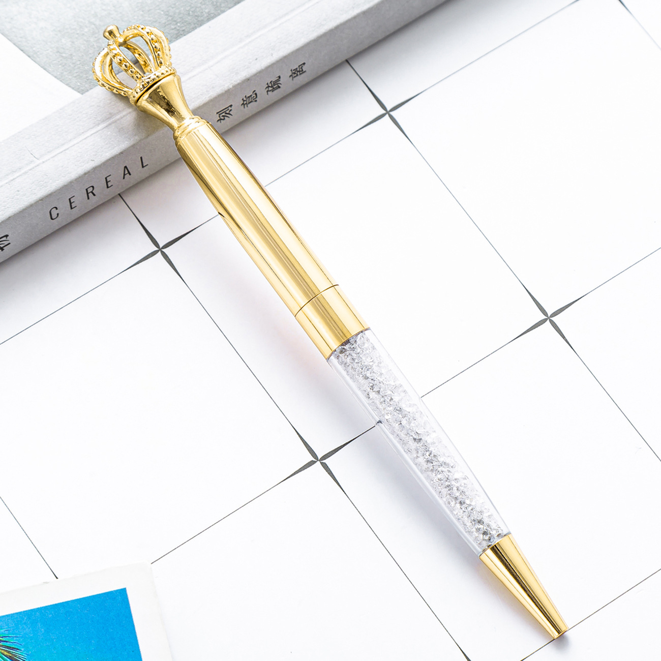 NO Erasable Style Crown Metal Pen with Custom Logo and Heat Sensitive Erasable Ink