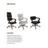 Buy cheap PU Ergonomic Leather Office Chair Executive Gray Swivel Desk Type fixed armrest from wholesalers