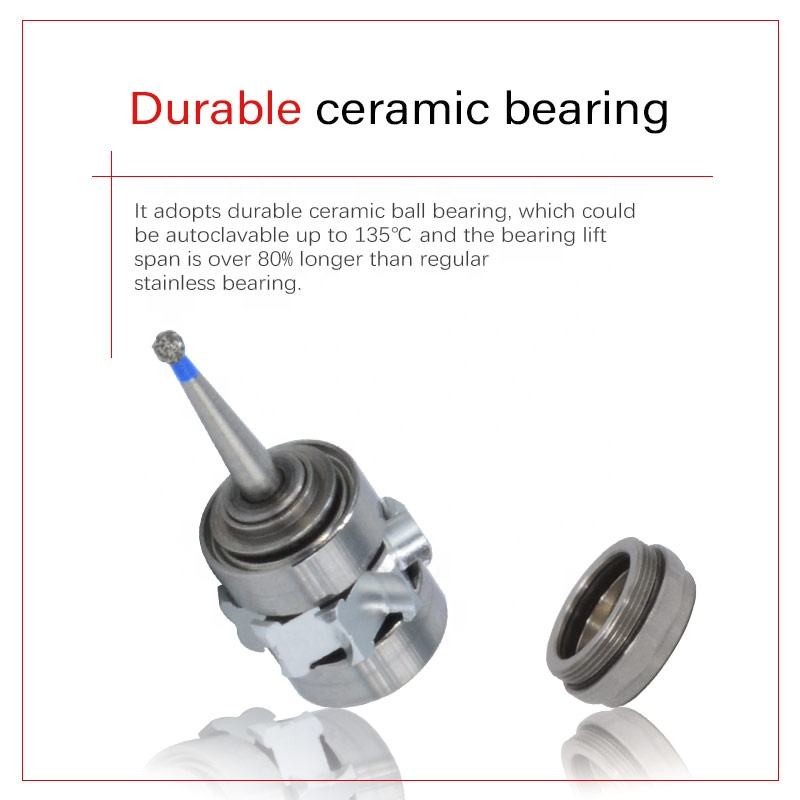 Small Mini Head LED Dental Handpiece Unit Ceramic Bearing With Air Turbine