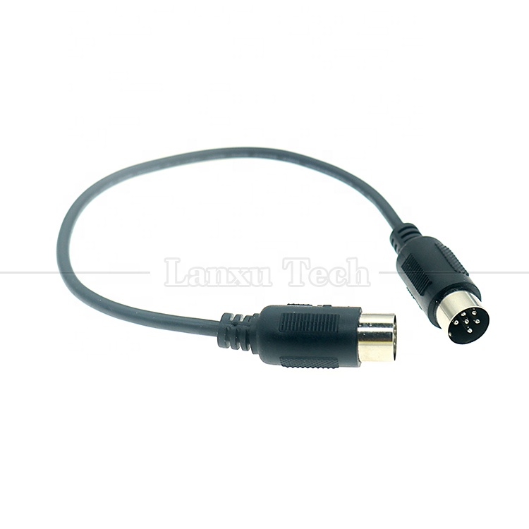 High Quality Shield Male to Male 6 Pin Din MIDI Extension Cable for Keyboard Microphone Guitar
