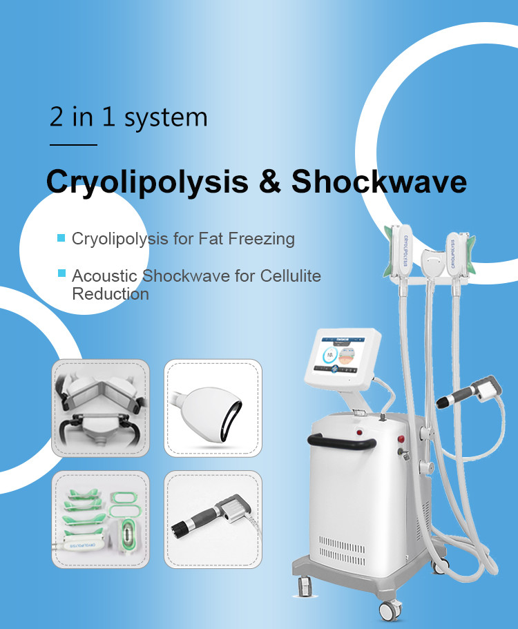3 Cryo Handle 1 Shockwave Cryolipolysis Slimming Machine