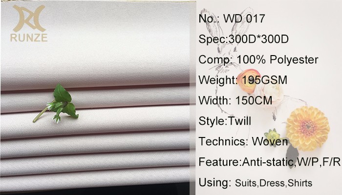 165gsm Woven Full Dull Twill Fabric For Chef Uniform Drill Cloth
