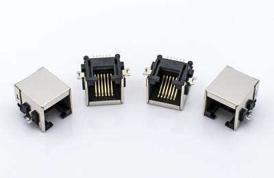 RJ11 Modular Jack,Shielded, SMT， RJ12 Telephone Jack 6P6C, Offset ,HULYN