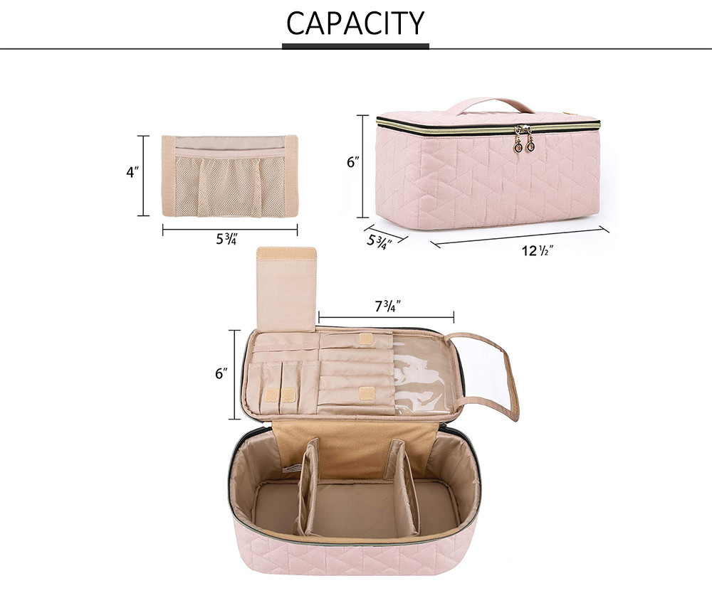 water resistant Velvet Make Up Travel Organizer For Women