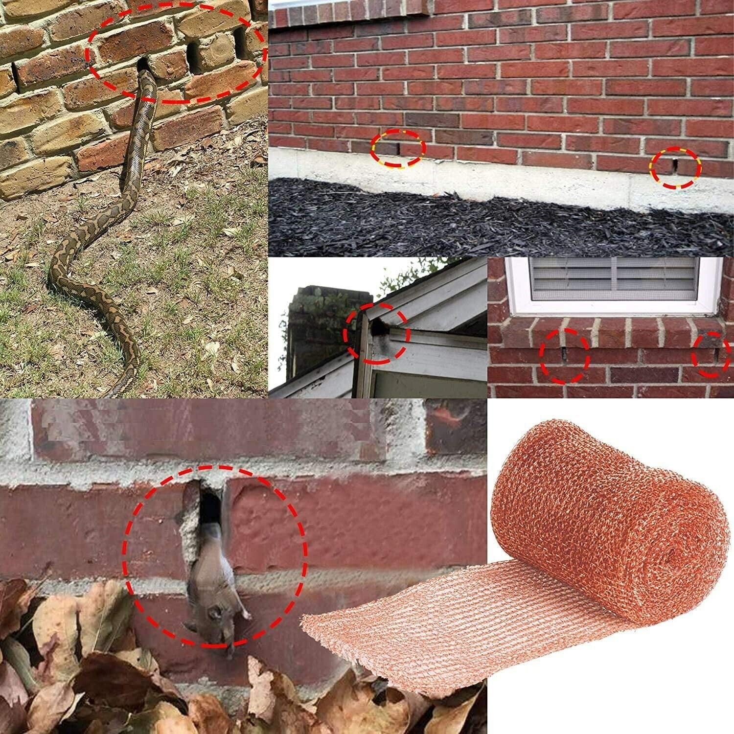 Copper Mesh Rats Pest Control Mesh For Rodents And Pests 100mm Or 127mm 3m And 15.2m Length