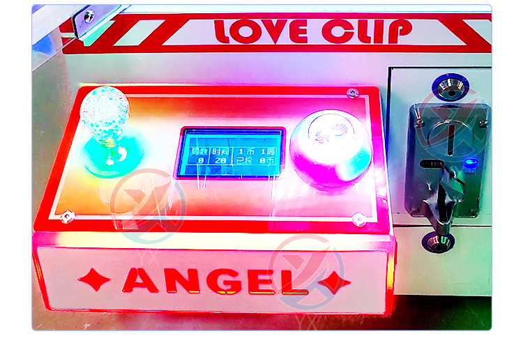 Red Coin-Operated LED Desktop Hardware Claw Arcade Machine