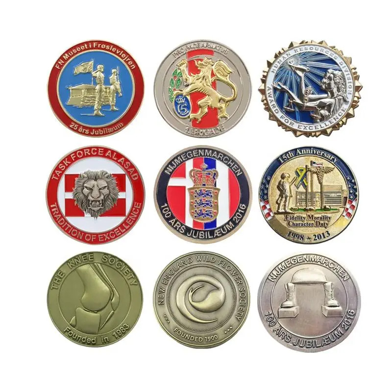 3d Double-side Gold Commemorative Souvenir Coins Custom Challenge Coin